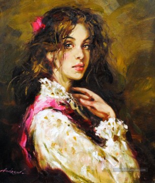 Une jolie femme AA 14 impressionnistes Peinture à l'huile